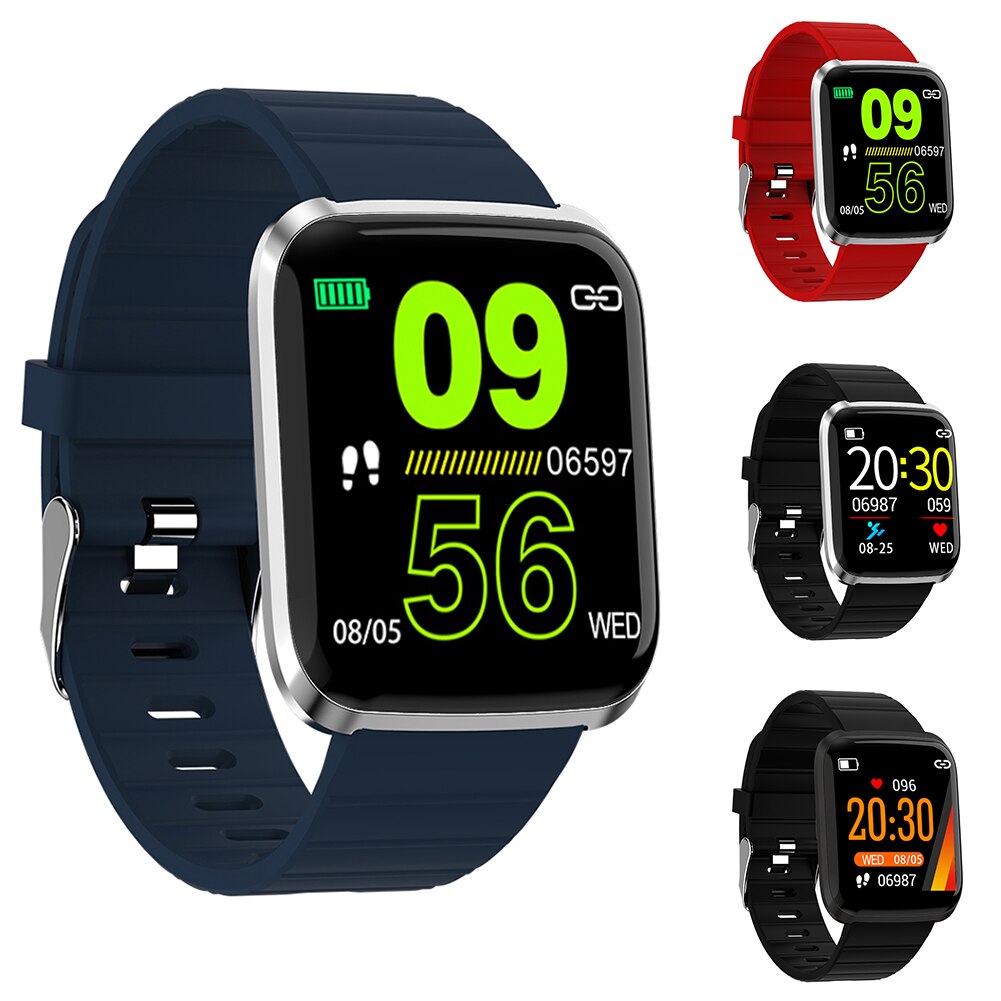 BINSSAW Neue Top Sport Smart Uhr Farbe Bildschirm Alarm Herz Rate Gesundheit Monitor Wasserdichte Sport Smart Uhr Armband + BOX