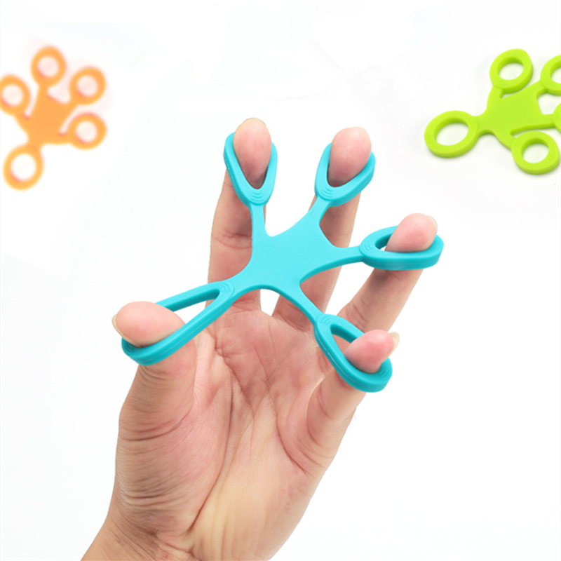 Anillo de silicona con agarre para dedo, ejercitador antiestrés, banda de resistencia, estirador de Fitness, 3 niveles, juguete sensorial para el autismo, TDAH