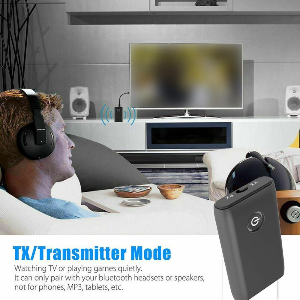 2 in 1 Bluetooth 5.0 Transmitter Receiver TV PC Car Music Adapter/Headphones Device Hifi AUX Speaker Car Stereo 3.5mm Audio Z4Y2