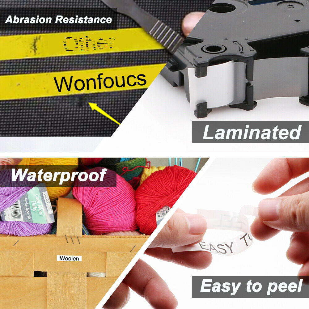 1PC 18488 18490 18489 18491 Kompatibel für DYMO Nashorn Industrielle flexibel Nylon Etikett Bänder für DYMO Nashorn 5200 Etikett Hersteller 12mm