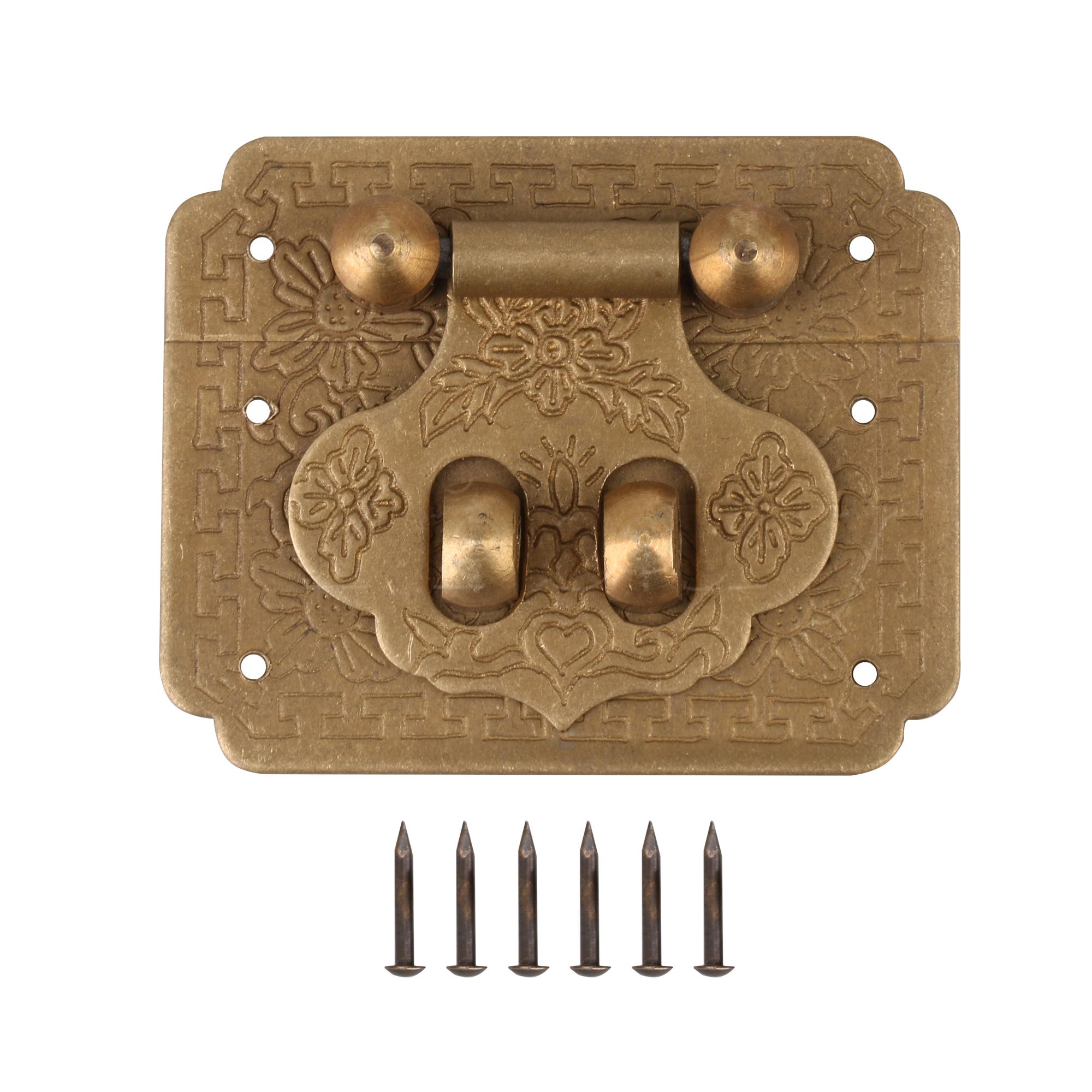 Drawer Bronze Clasp 5x4x0.08cm Hinge Buckle Decorating Cabinets Latch