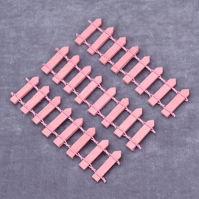 3 stücke Mini Holz Zaun DIY Fee Garten Barriere Handgemachte Miniaturen Figuren Holz Dekoration Für Wohnkultur Pastoralen Landschaft: PK