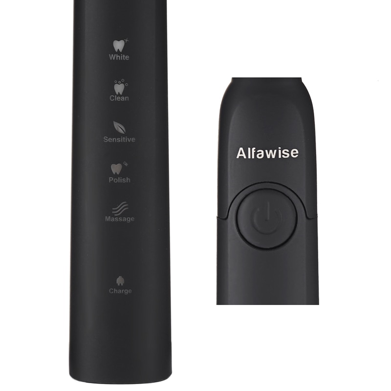 Alfawise SG-949 Sonic USB Charging Electric Toothbrush With Smart Timer Five Brushing Modes Waterproof With 3 Tooth Brush Heads