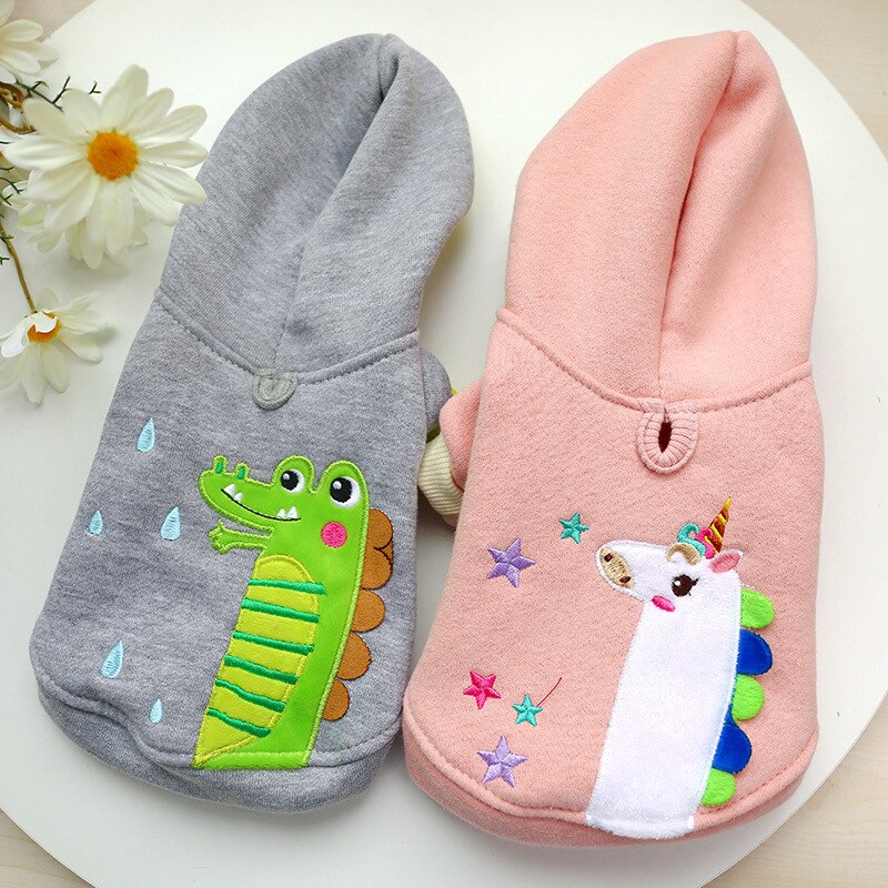 Winter Dog Clothes Crocodile Unicorn Pets Outfits Warm Clothes for Small Dogs Cat Costumes Coat Jacket Puppy Sweater Dogs