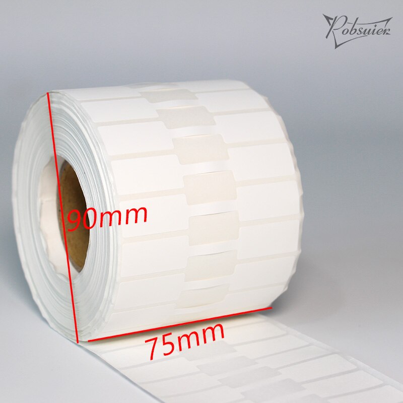 2500 Stück/Rolle selbstklebende Papieraufkleber, Schmuck-Preis-Hängeetiketten für sterben Identifizierung von Schmuckreparaturen, 70 x 12 mm