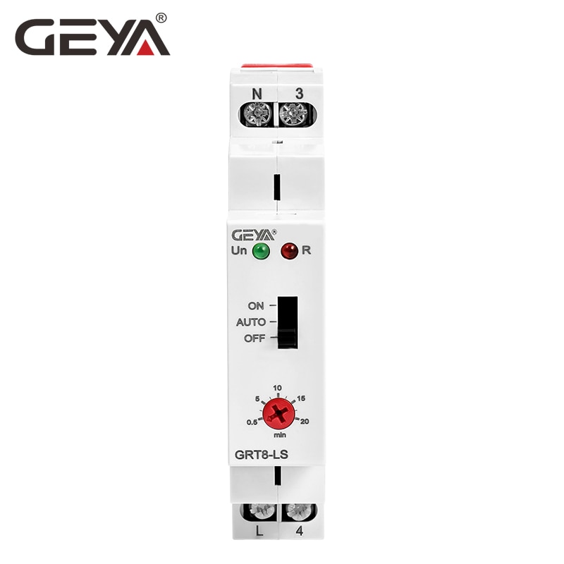 GEYA GRT8-LS Din rail Staircase Time Switch 230VAC 16A 0.5-20mins Light Delay Switch