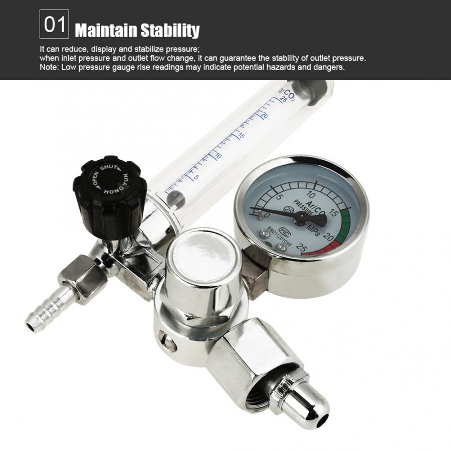 0-25MPa Argon Flow Meter Pressure Regulator Gauge For Weld Mig Tig Welding Vacuometro Digital Tyre Pressure Meter