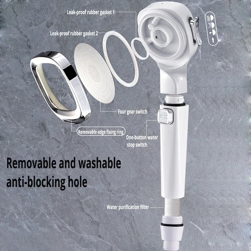 High Pressure Shower Head Water Saving 3 Modes Sho... – Grandado