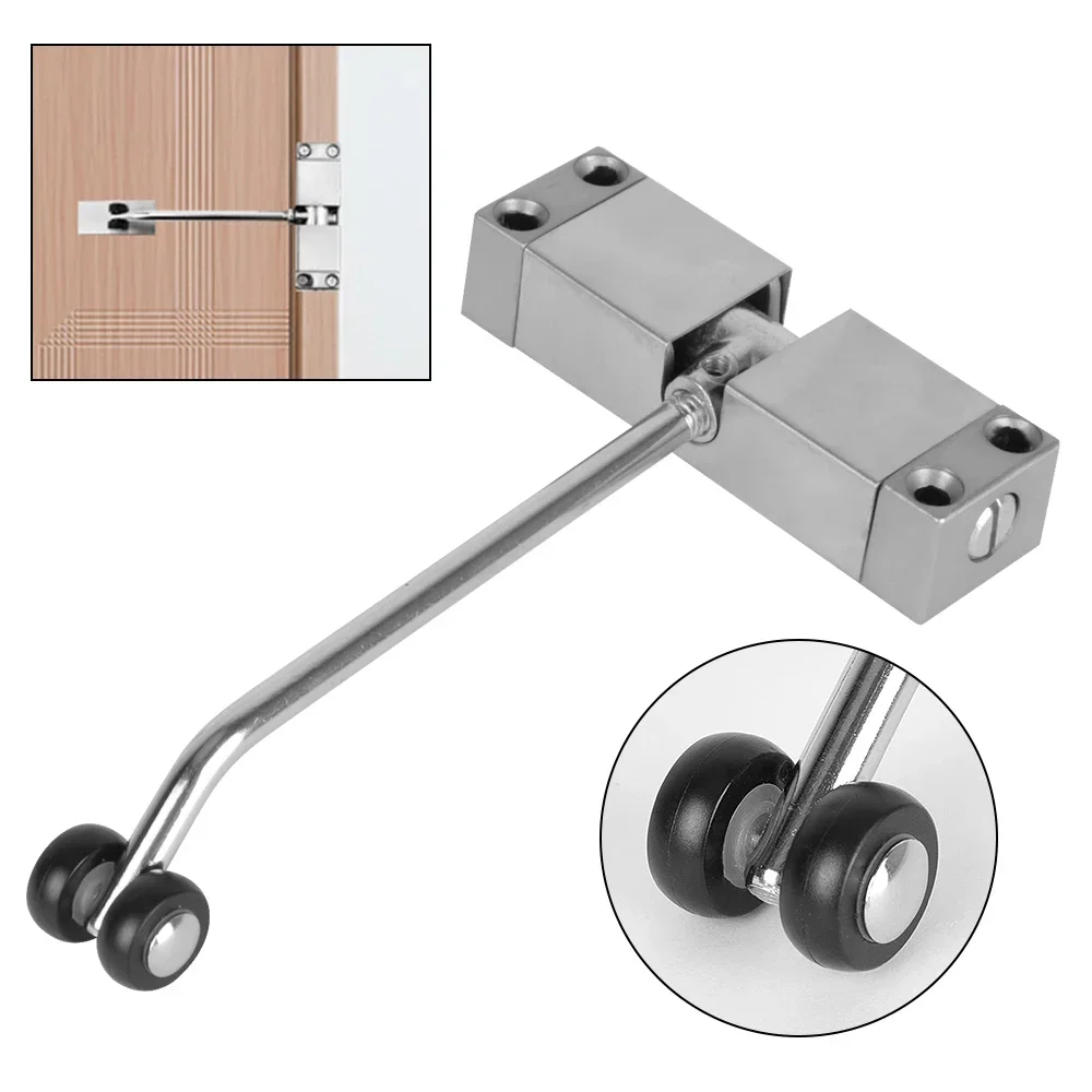 Durable Furniture Door Hardware Automatic Spring Door Closer Adjustable Stainless Steel Door Closing Device Security Lock