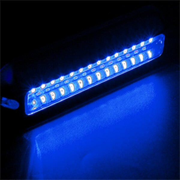 2Pcs 42LED Boat Drain Light Boat Transom Light Blue Underwater Pontoon Marine Light