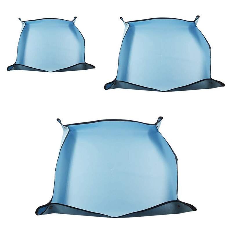 3 PCS Garden Waterproof Flower Mat Gardening Operation Transplant Mat Indoor Garden Plant Care: Blue