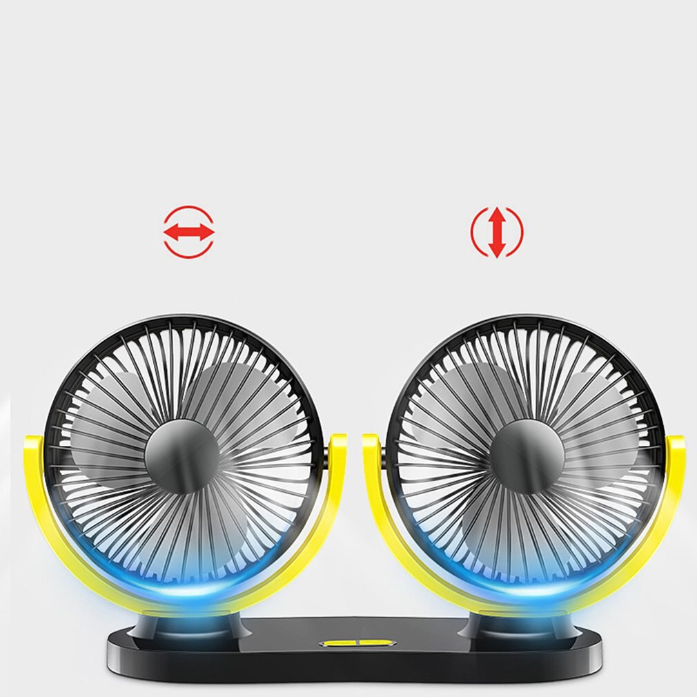 12V Usb Rechargeable Car Cooling Fan Low Noise Summer Air Conditioner 360 Degree Rotating Mini Cooling fan