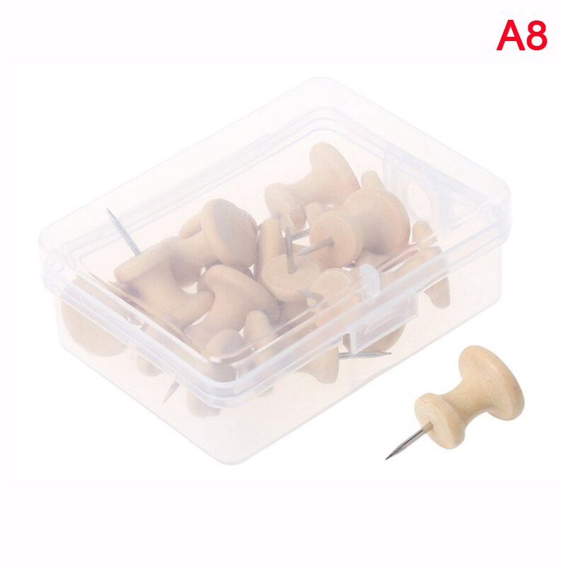 Map Markers Wooden Drawing Photo Wall Studs Cork Board Pins Thumbtack Pushpin Painting Tool Office School Supplies: A8