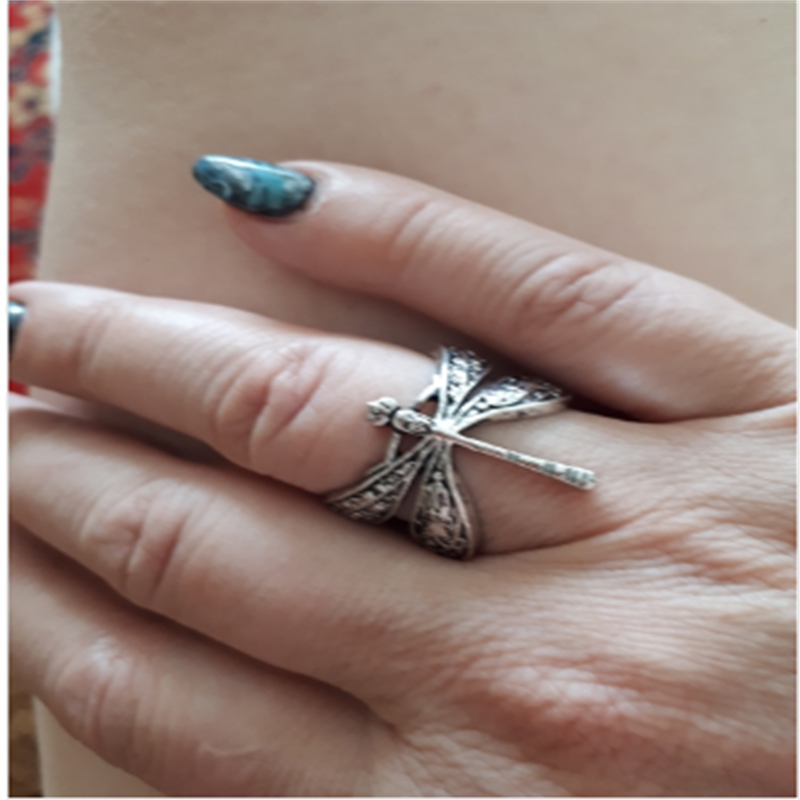 Bague en forme de libellule pour femmes, rétro, créativité, , Simple pour plusieurs Occasions, bijoux de fête, de mariage,