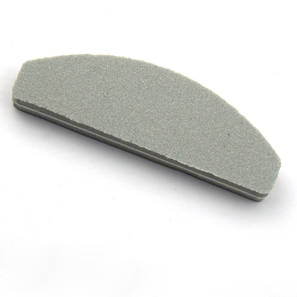 1Pcs Half Moon Nail File 100/180 Sponge Mini Nail Buffer Block Files For UV Gel Polish Colorful Manicure Sanding Nail Art Tool: 1pcs grey