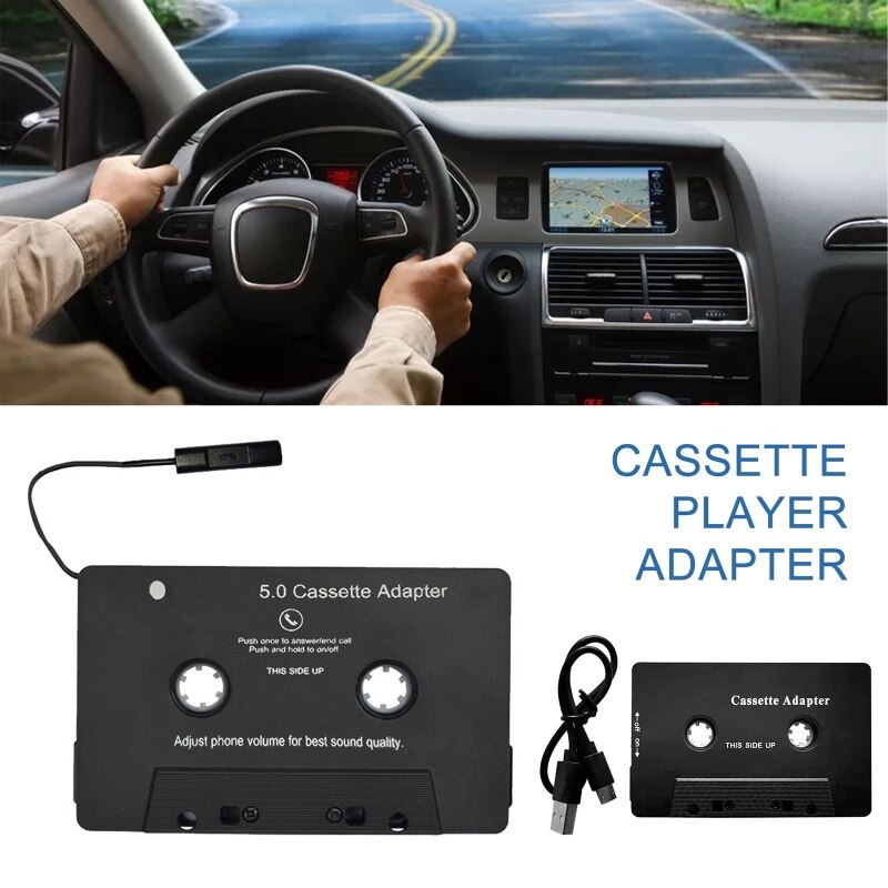 Converti l&#39;adattatore per cassetta telefoniche per risposta auto ricarica USB compatibile con Bluetooth per la cassetta dell&#39;adattatore musicale stereo Aux