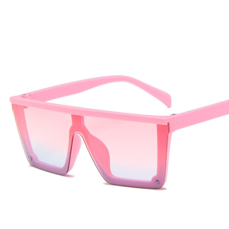 Børn plastik børn firkantede solbriller lyserøde piger drenge baby solbriller  uv400 oculos briller: Lyserød