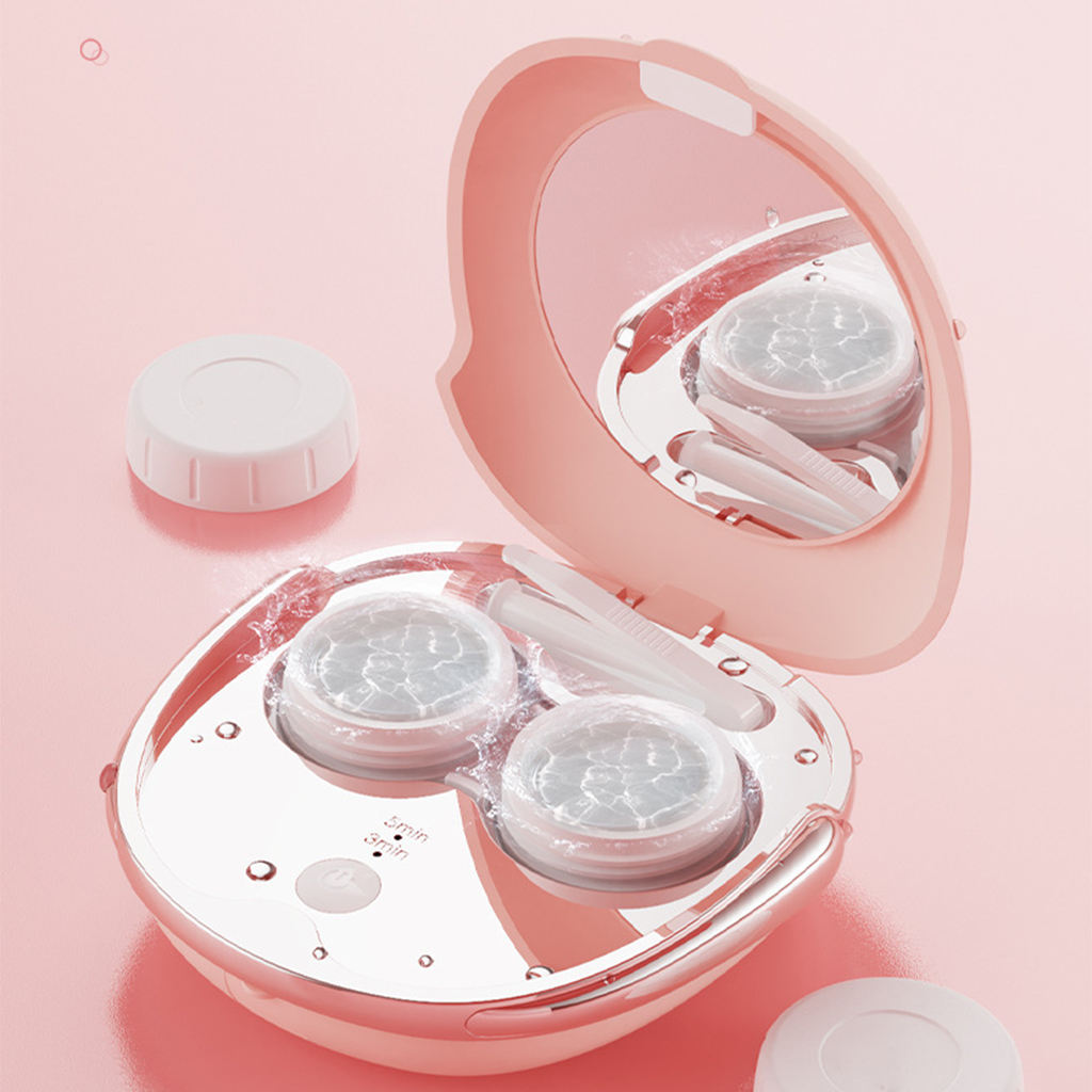 Ultrasonic Contact Lens Cleaner Cute Contact Lens Case for OK Lens