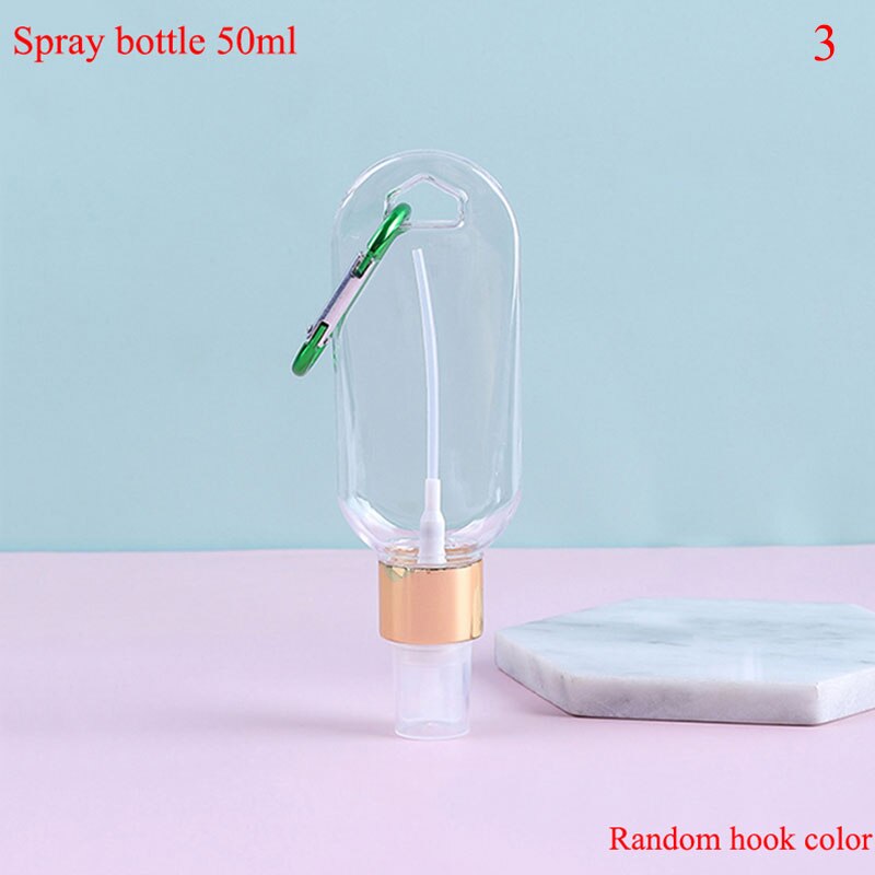 50ml handdesinfectiemiddel fles hangend omgekeerde fles koffer neusspray fles vloeibare zeep 30ml dispenser haak draagbaar: 3