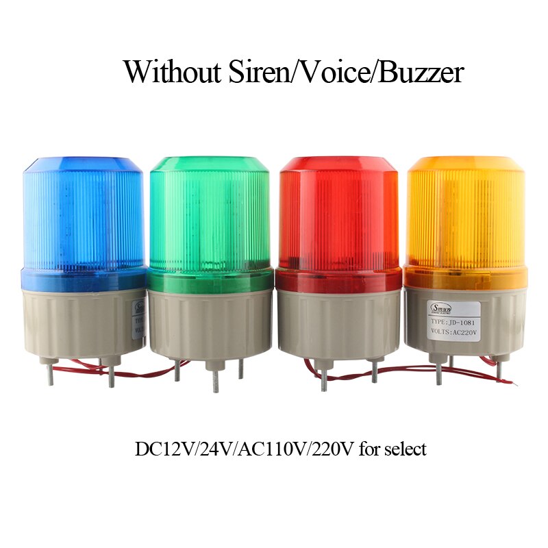Voyant LED d'avertissement, 4 couleurs, 12V/24V/110V/220V IP55 5W, sans sirène/voix/Buzzer