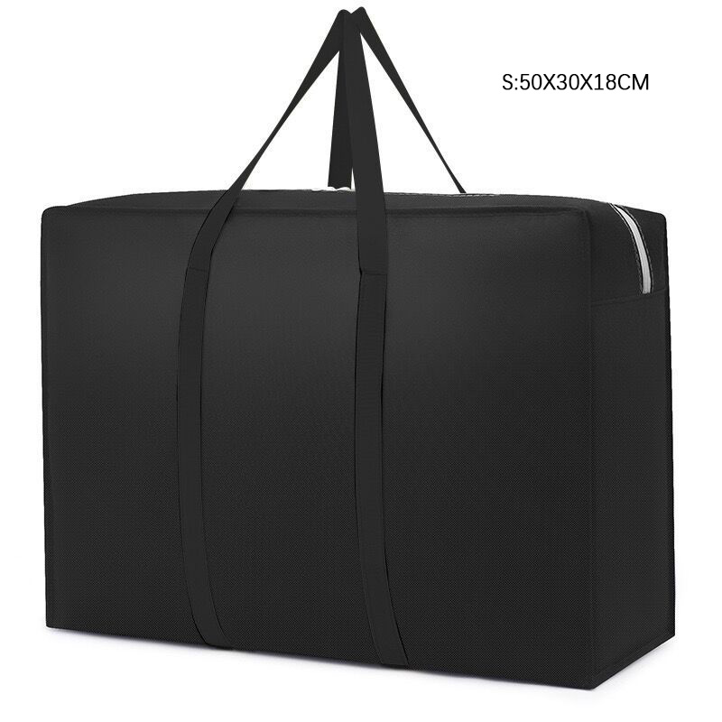 Extra Large Waterproof Moving Luggage Bags Laundry Shopping Bag foldable luggage travel bag Thin Oxford Quilt Organizer: black