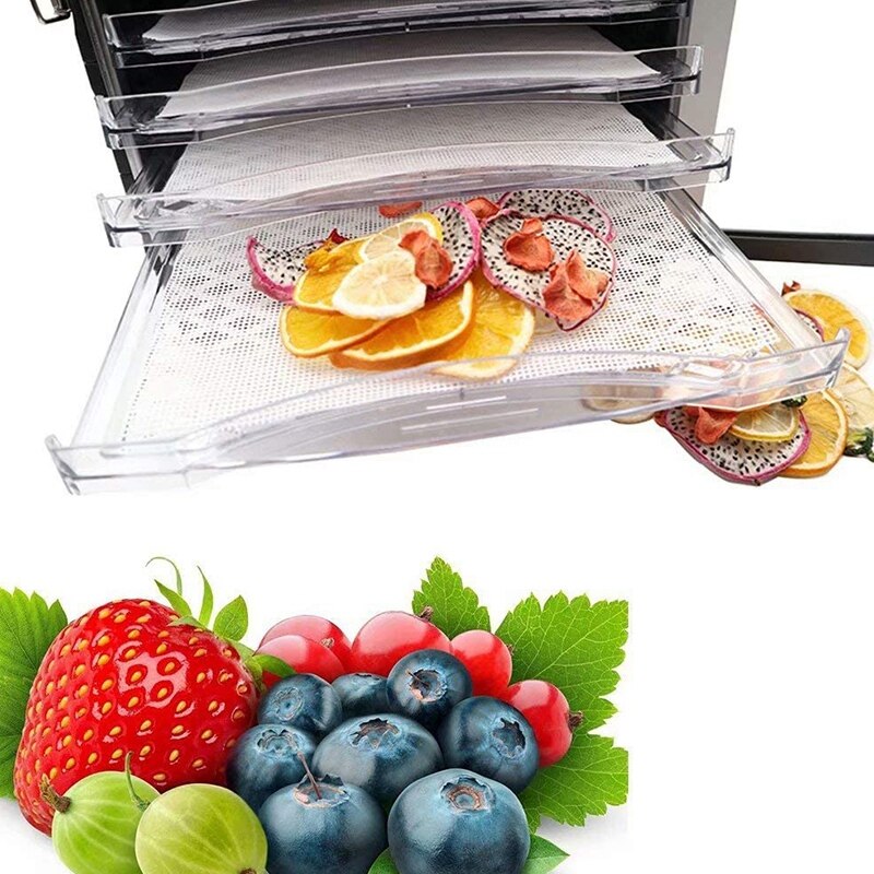 Food Dehydration Sheet, Mesh Dehydration Sheet, Dehydrated Fruit Pad, Flexible Dehydration Pad(6 Packs, 14.5X16 Inches)