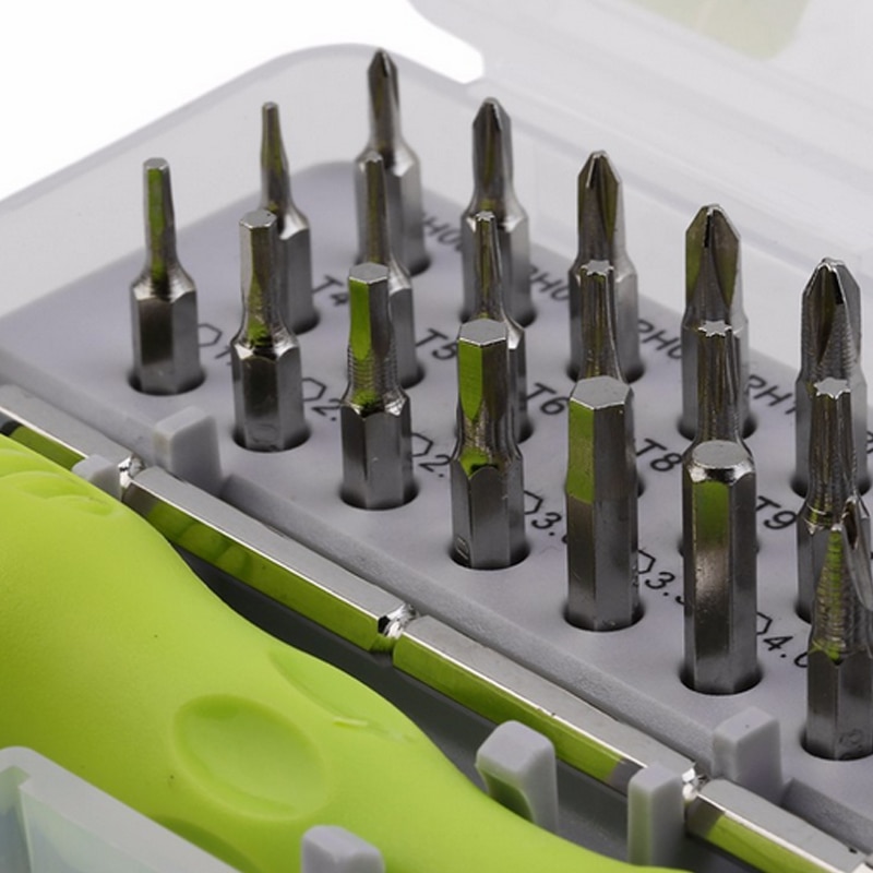 Skruvmejsel set precision mini magnetiska skruvmejsel bitar kit 32 in 1 telefon mobil ipad kamera underhåll verktyg reparation