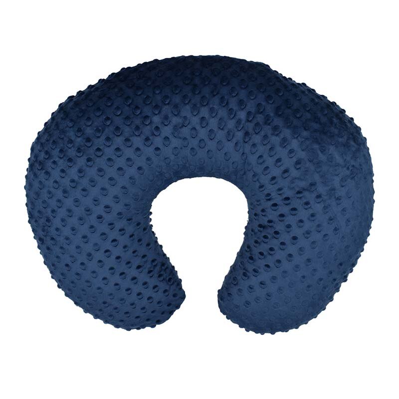 Ultra Zachte Minky Dot Verpleging Kussen Cover Multi-Gebruik Borstvoeding Kussensloop Kussenovertrekken Pasgeboren U-Vormige Cuddle Case Verwijderbare: Navy Blue