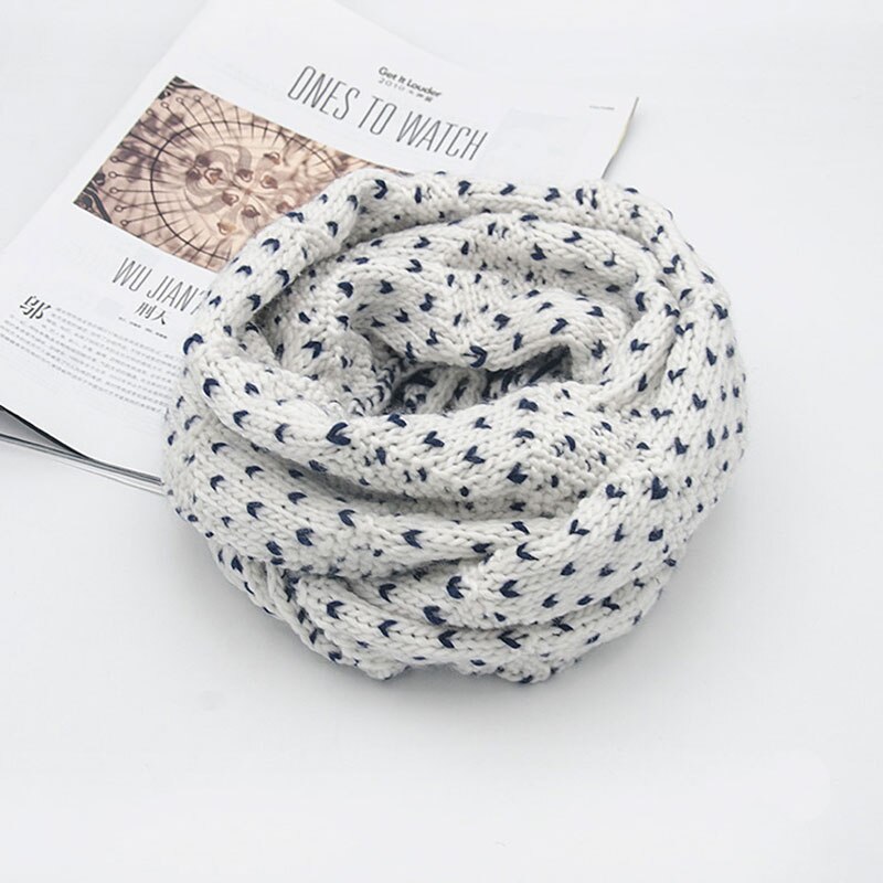Winter Knitted Snood Scarf Women Warm Infinity Chunky Colorful Soft Circle Ring Scarf Loop Foulard Femme Top: color4