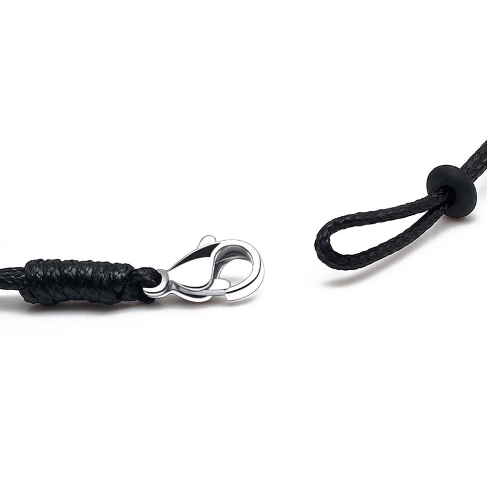 Cadena de cuerda de cuero trenzado de acero inoxidable de doble hebra de 1mm para pulsera DIY, collar, Material de accesorios para hacer joyería