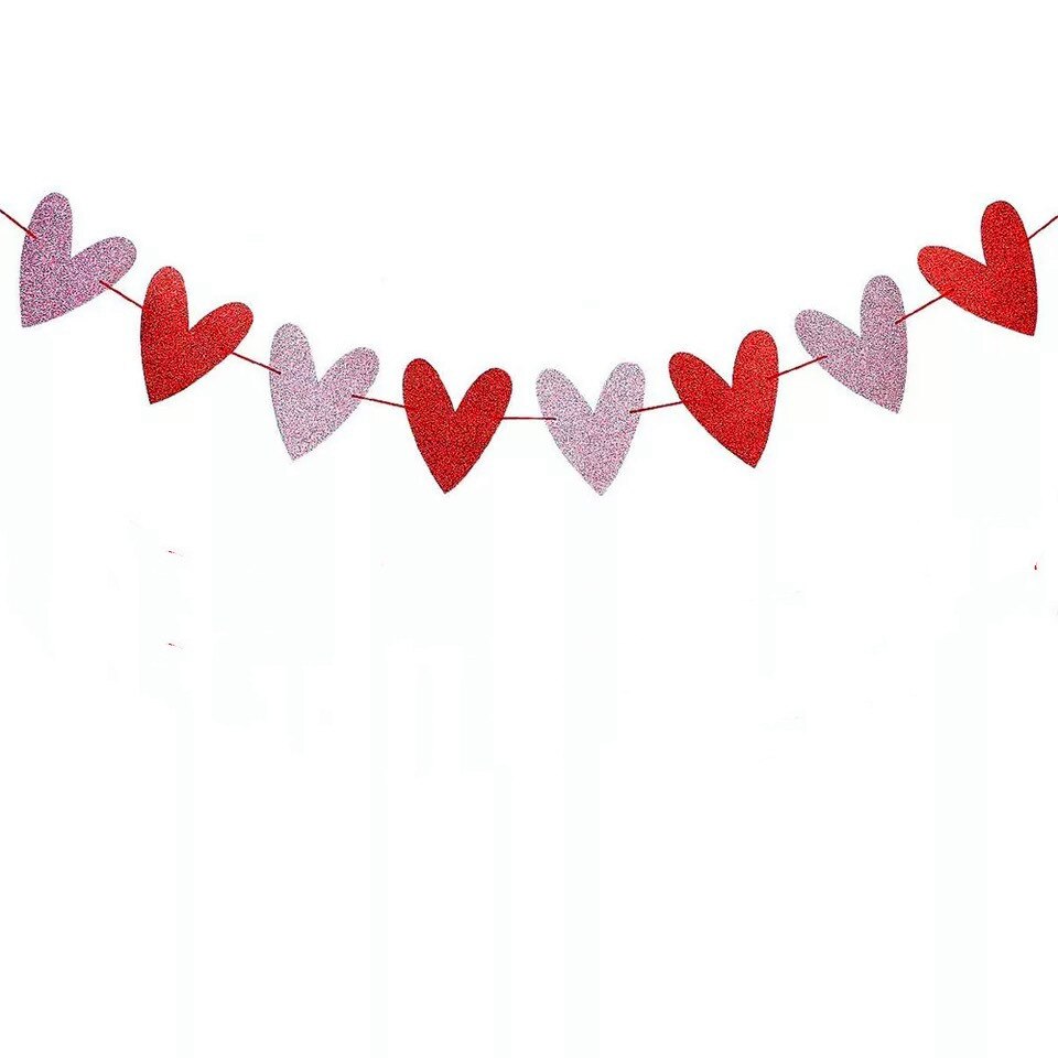 1einstellen ICH Liebe Sie Banner Papier Flagge Wimpel Banner Hochzeit Vorschlagen Ehe partei Glücklich Valentinstag Dekoration Liebhaber liefert: Hellgelb