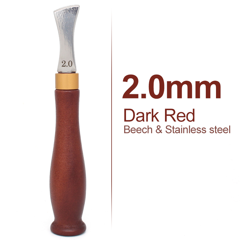 1.0-2.5Mm Leathercraft Gereedschappen Lederen Boog Rand Sector Ondiepe Groef Randen Koud En Warm Druk Lijn Punch Inbedding draad: Dark Red 2.0mm