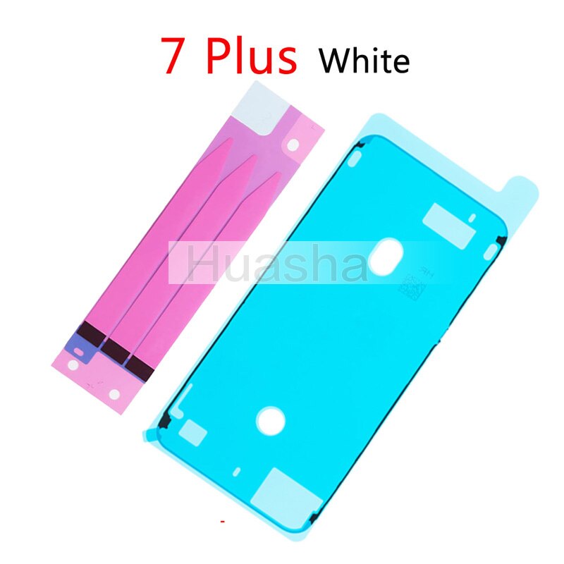 2pcs/set Battery Adhesive Sticker Strips + LCD Display Waterproof Seal Adhesive Sticker for iPhone 6S 7 8 Plus X: For 7 PLUS White