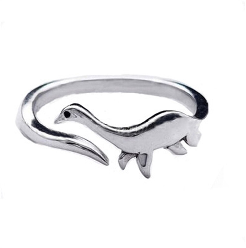 Mooie Prachtige Verscheidenheid Van Dinosaurus Vorm Ring Sieraden Vrouwen Party Eenvoudige Honderd Bijpassende Accessoires: Long neck dragon