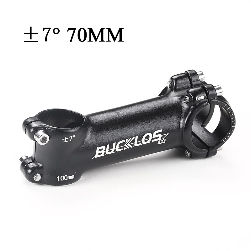 BUCKLOS Ultralight Bike stem 7 17 22 Degree 31.8mm handlebar Stem 60/70/80/90/100mm Aluminum Alloy Road bike stem MTB Power Part: 7 degrees-70mm