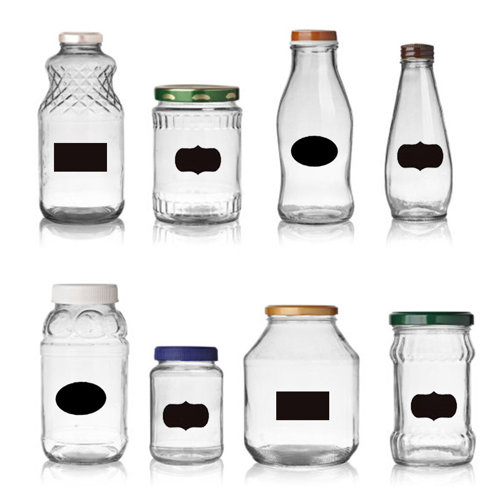 36pcs Multi Purpose Waterproof Chalkboard Labels For Regular Wide Mouth Jar Kitchen Jars Organizer Labels Blackboard Sticker