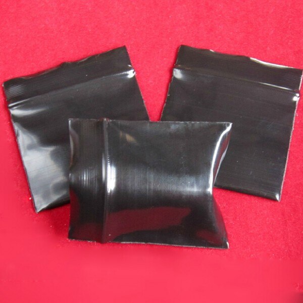 100 stuks/partij transparante pe-zakjes sieradenzakjes 4 x 6 & 5 x 6 & 5 x 7cm plastic zakjes voor oorbellen, snoep en display: Zwart / 46cm
