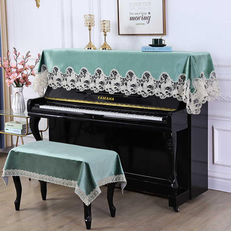 Piano Cover Nordic Dust-proof Half Cover Electronic Piano Cloth Cover Modern Simple Children's Piano Cape Upright Piano Cover: C / 35x57cm Single stool