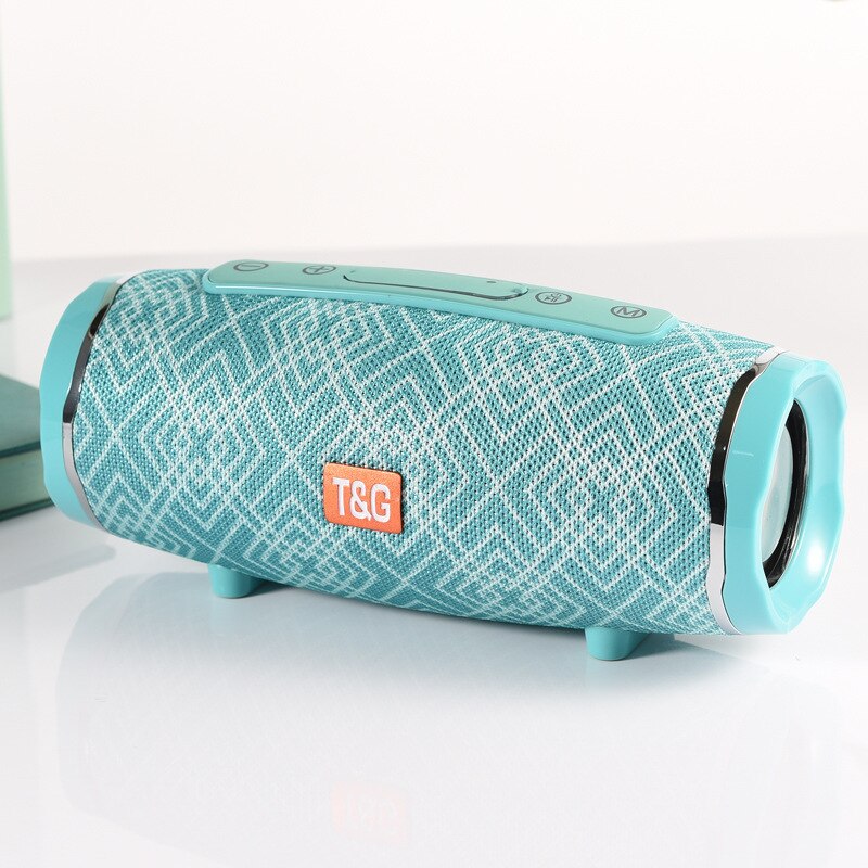 20W Portatile Senza Fili di Bluetooth Altoparlante Impermeabile di Sostegno Speaker Radio FM Carta di TF Cinghia Esterna Della Cinghia con Subwoofer Altoparlante Colonna: TG145Green