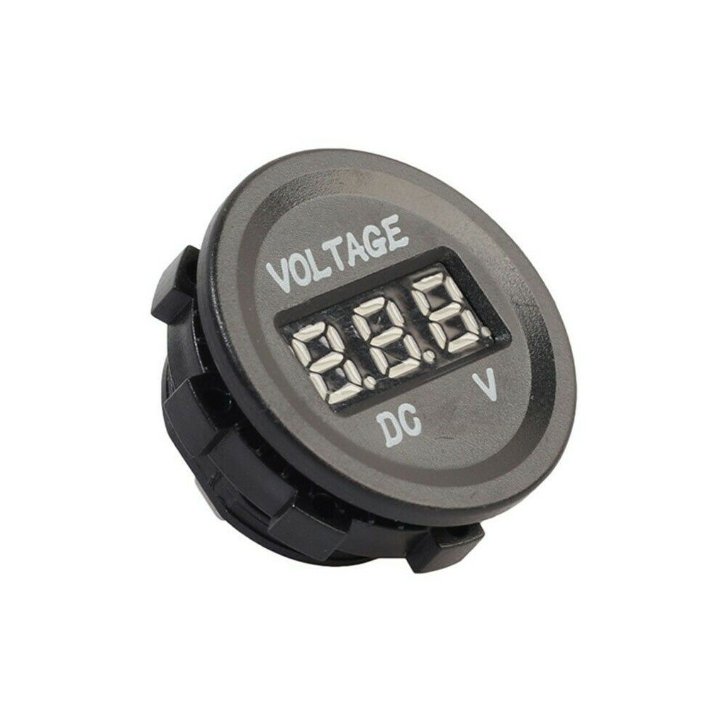 Motorfiets Accessoires 12 v-24 v Auto Motorfiets Led Digitale Display Voltmeter Waterdichte Meter Voltmeter Socket Blauw Licht # P10: Default Title