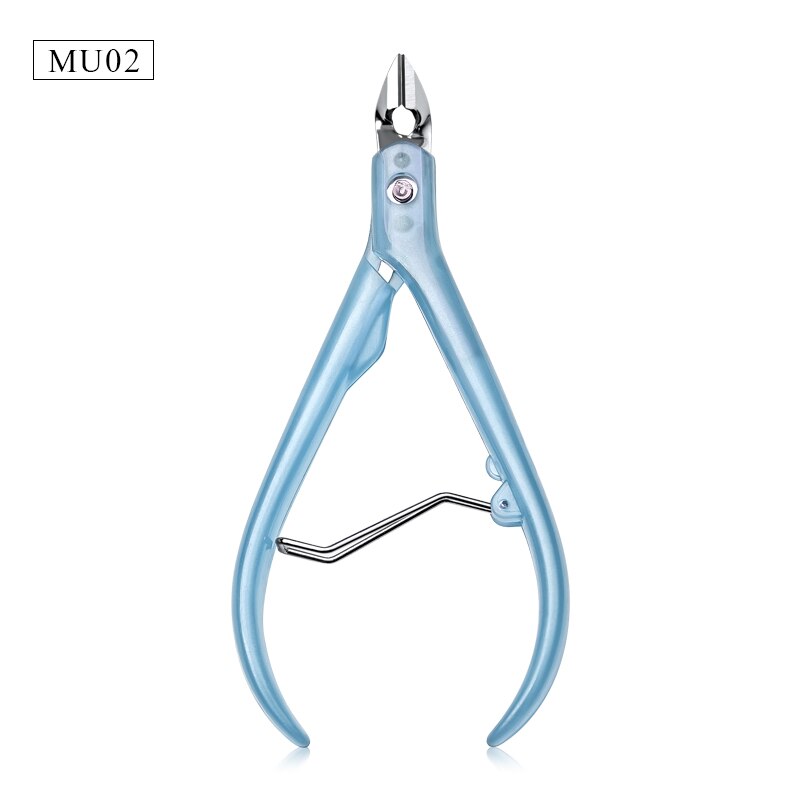 Pinza para cutícula de uñas de plástico y Metal, producto para eliminar la piel muerta, 1 pieza, 10,1x4,9 cm