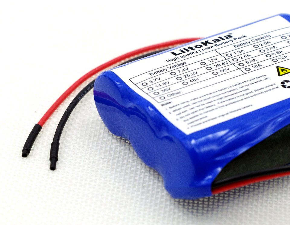 Liitokala 12 V 2600 mAh lithium-ion batterij Monitor CCTV Camera batterij 12.6 V naar 11.1 V 18650 noodstroom + kabel