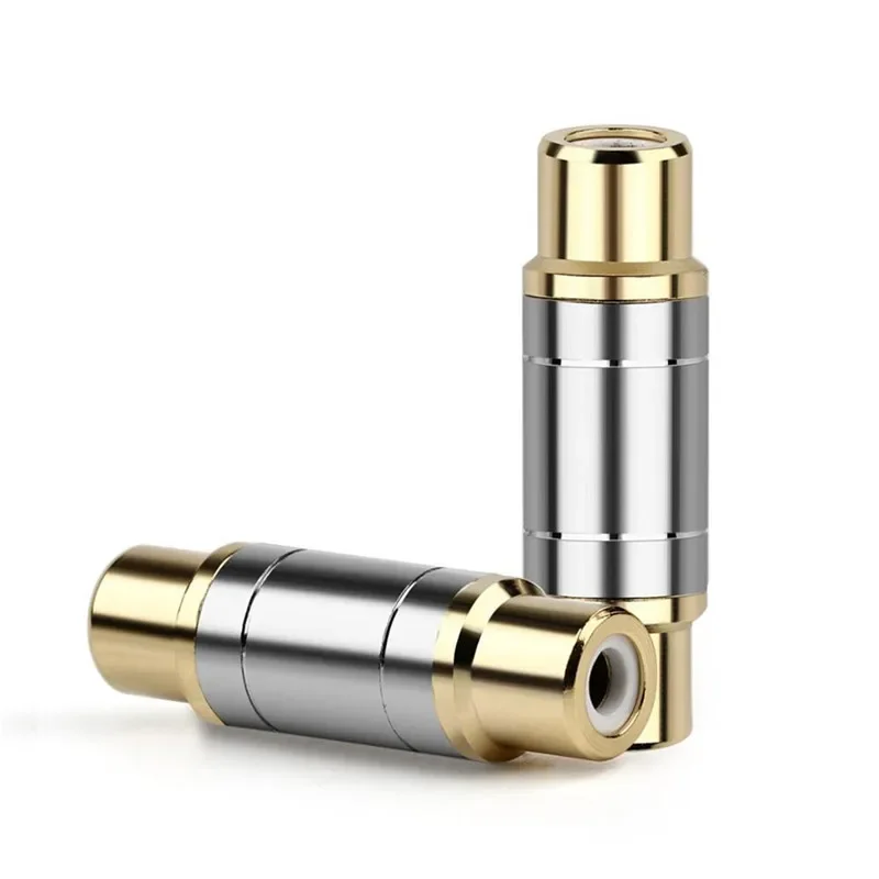 RCA Connector Audio Adapter Female To Female Converter Microphone AV Adapters For Home Amplifier Speaker Consumer Electronics