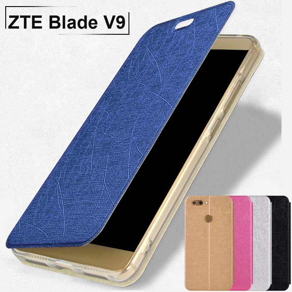 ZTE Blade V9 case Funda ZTE V10 blade cover silicone soft TPU PU leather case Slim stand cover voor ZTE blade V8 flip case coque