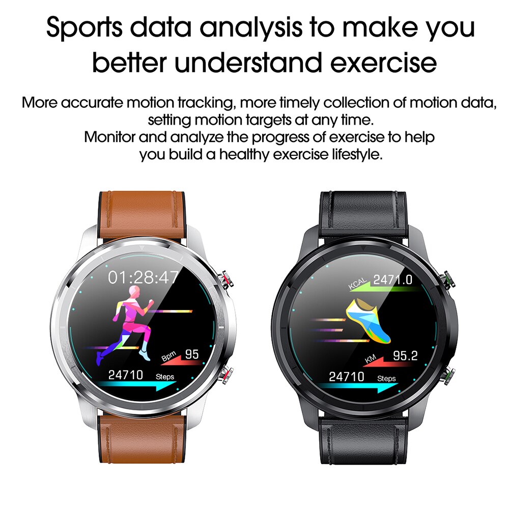 LEMFO montre intelligente fréquence cardiaque pression artérielle oxygène plein rond HD écran tactile 360*360 affichage météo Smartwatch affaires