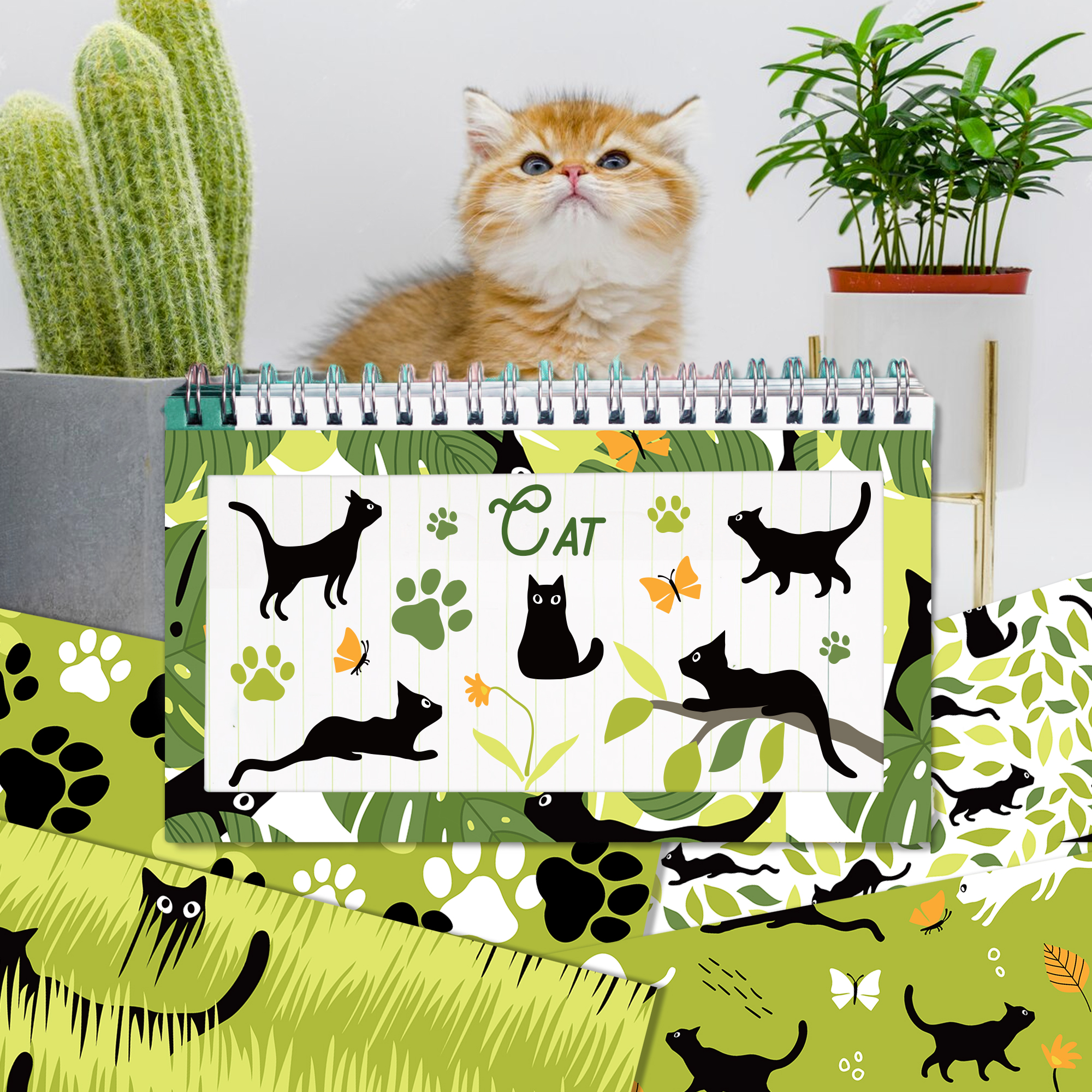 24 Uds 30*30cm encantador gato álbum de recortes papel para manualidades DIY papel para manualidades arte fondo papel Origami fabricación de tarjetas decoración de álbum de fotos