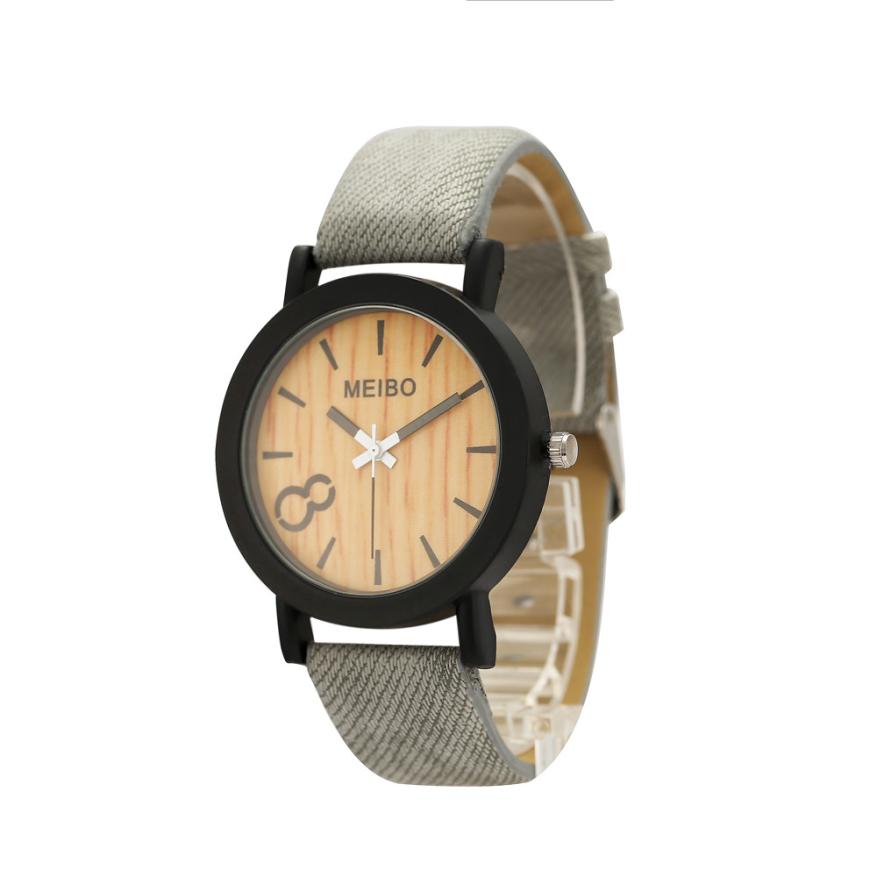 Relojes de negocios de estilo Vintage y Natural para hombres y mujeres, relojes de pulsera de madera informales con correa de cuero de Color madera para amantes de los relojes masculinos