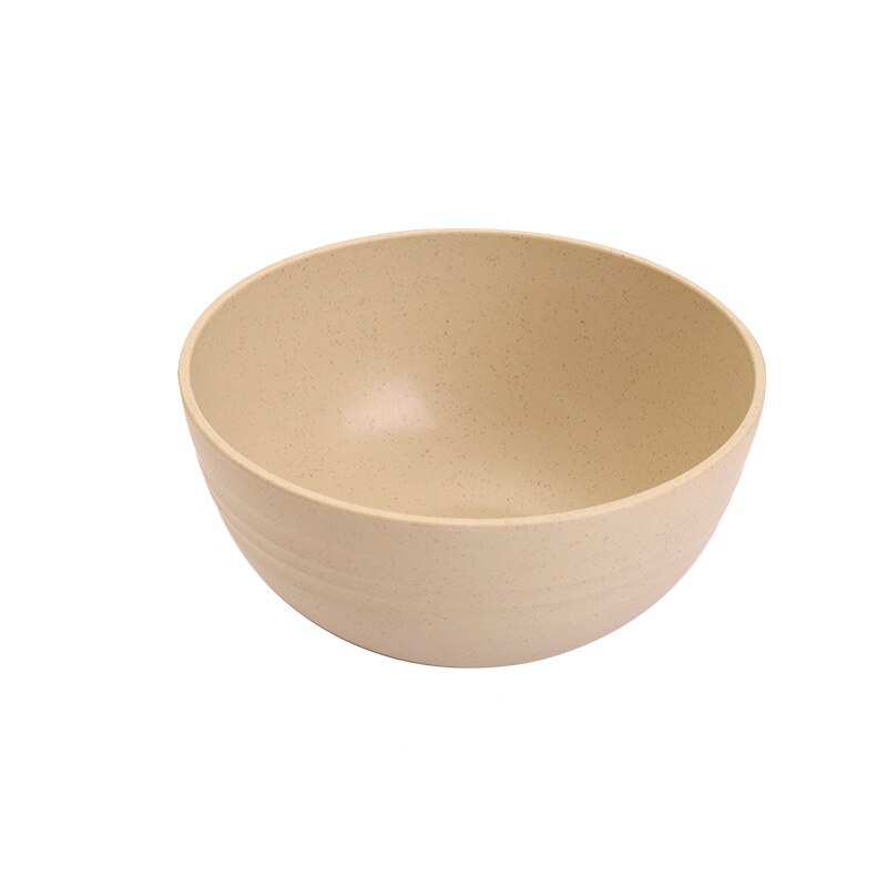 Kids Bowl Tableware Plates Food Dishes for Serving Soup Dinnerware Single Plastic Not Fragile Wheat Straw Offering Bowl Eating: Beige / 15 cm