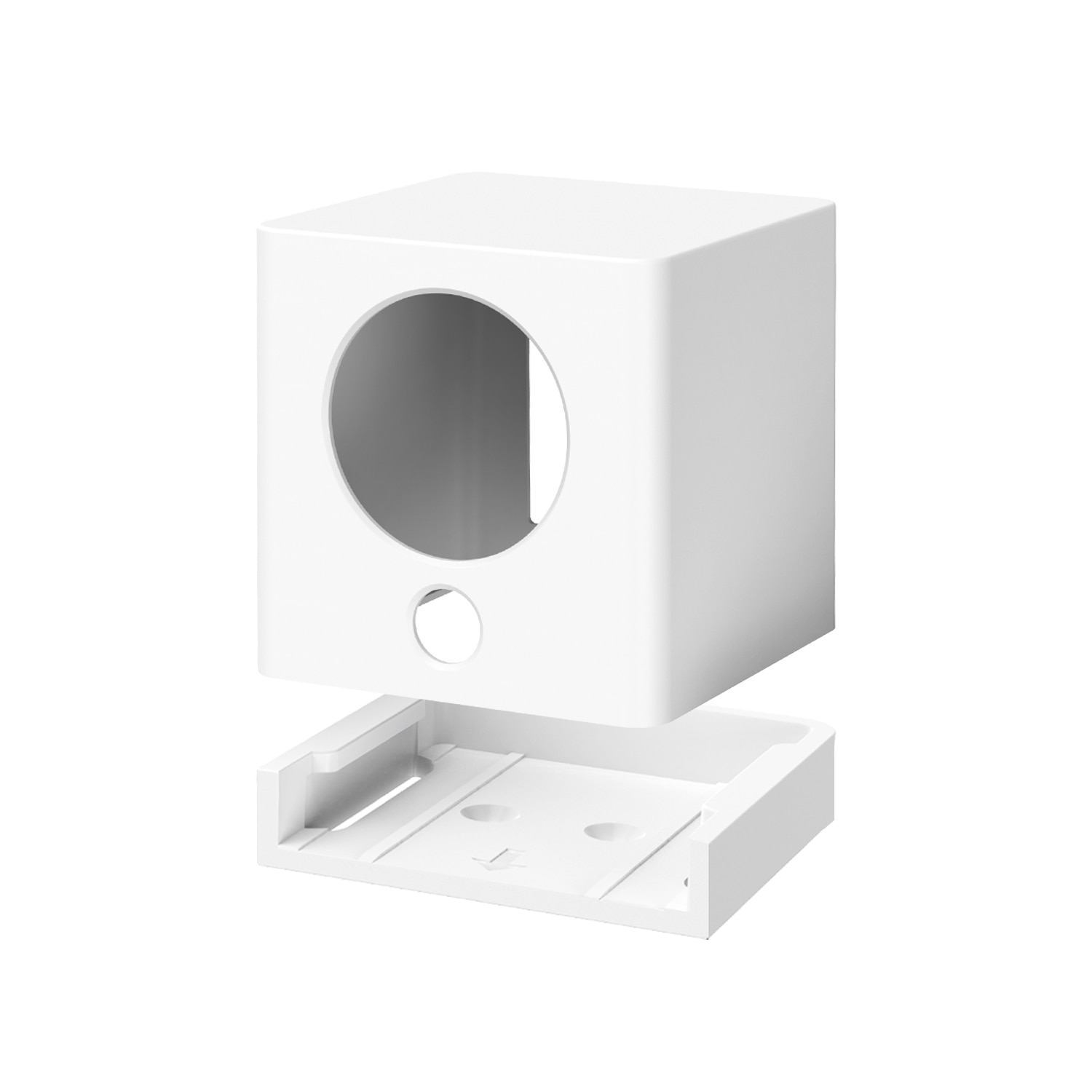 Wyze Cam Silicone Cover Protective Case Wall Mount Bracket with Wall Mount Base Holder for Wyze Cam / iSmartAlarm iSC5D: 1pcs white