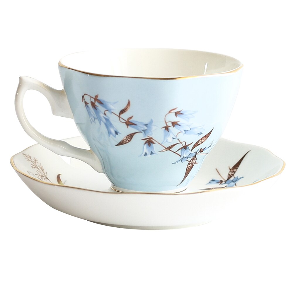 Creativity Flower Tea Cup Saucer Bone China Nordic Modern Eco Friendly Coffee Cups Luxury Reuseable Canecas Drinkware EK50BD